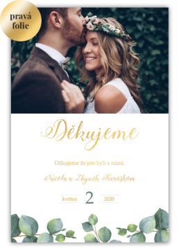 Svadobné kartičky s poďakovaním - Eukalyptus